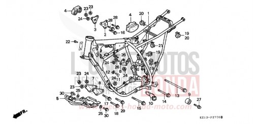 FRAME BODY XR250RS de 1995